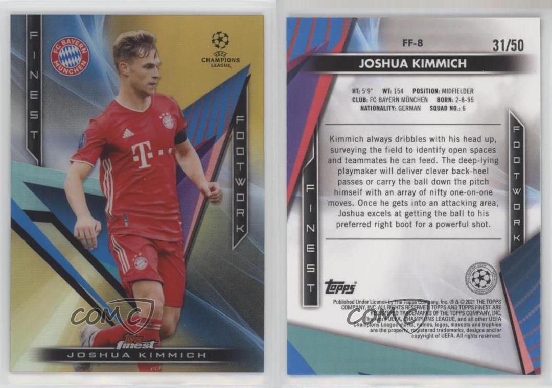 2020-21 Topps Finest UCL Finest Footwork Gold Refractor /50 Joshua