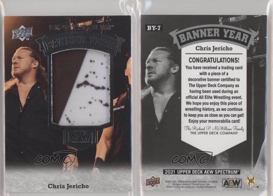 2021 Upper Deck AEW Spectrum Banner Year Relics Chris Jericho May 5th #BY-7