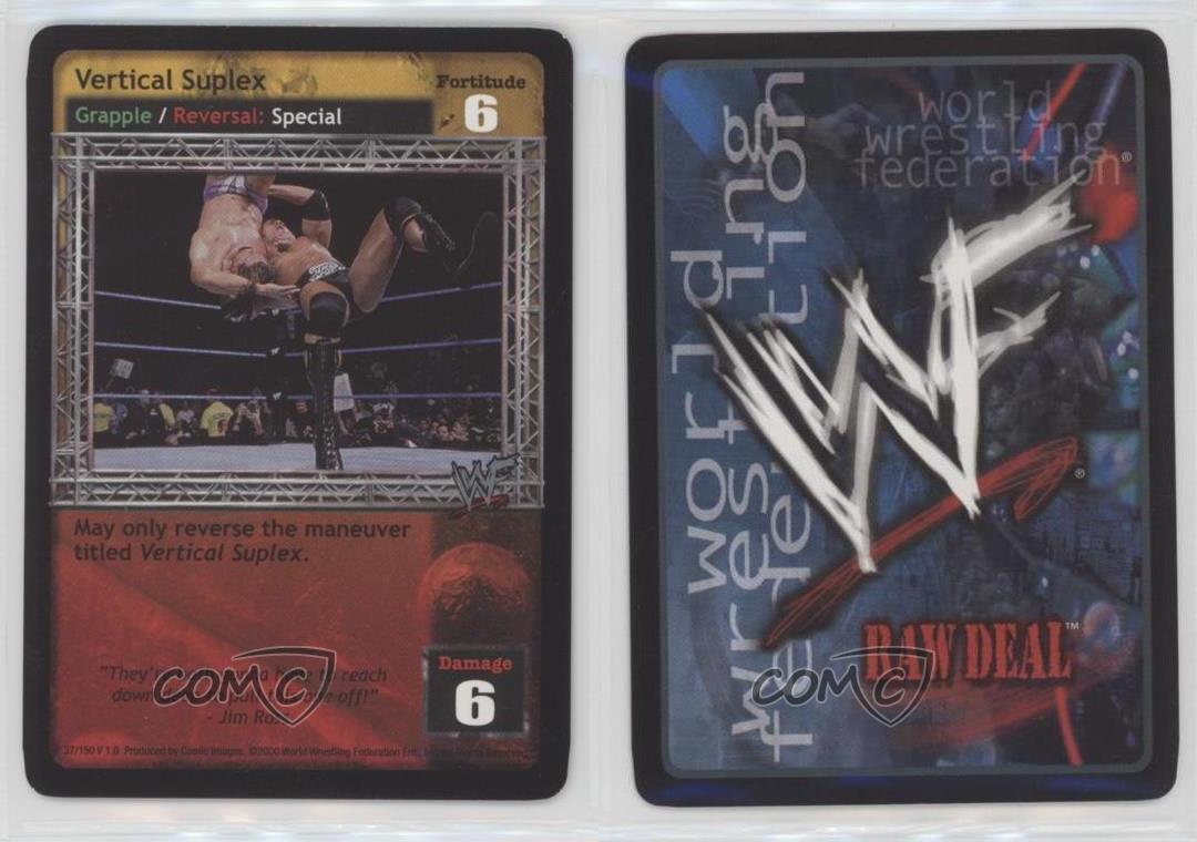 2000 WWF Raw Deal Trading Card Game Premiere Edition Vertical Suplex #37/150V1.0