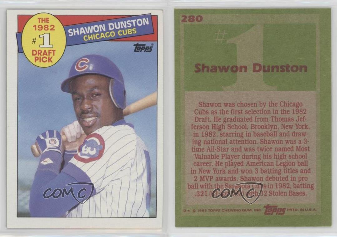  1985 Topps Baseball #280 Shawon Dunston RC Rookie