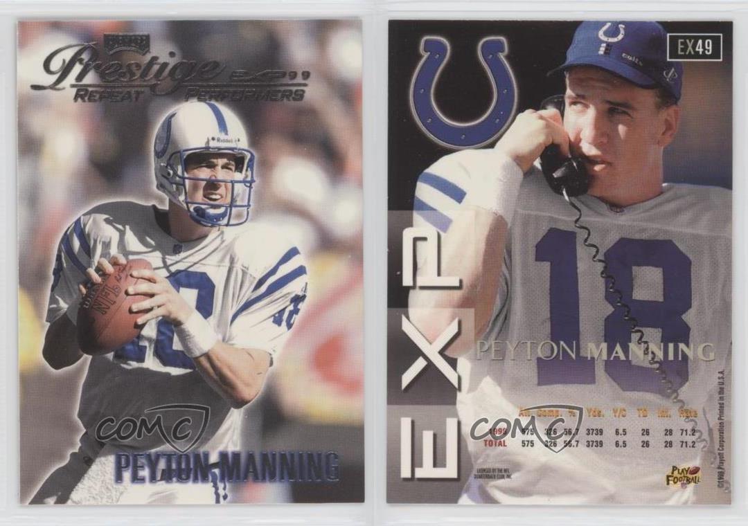 1999 Playoff Prestige EXP Repeat Performers à prix réduit Peyton Manning #EX49 HOF