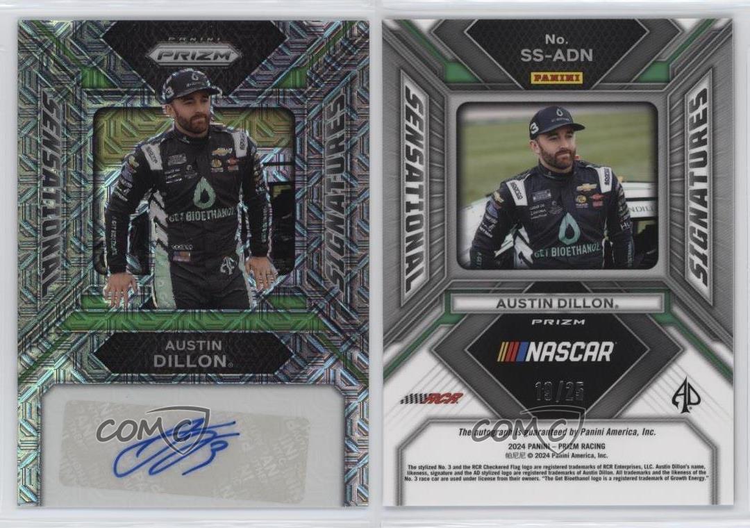 2024 Panini Prizm Sensational Signatures Mojo /25 Austin Dillon #SS-ADN Auto - Picture 3 of 3