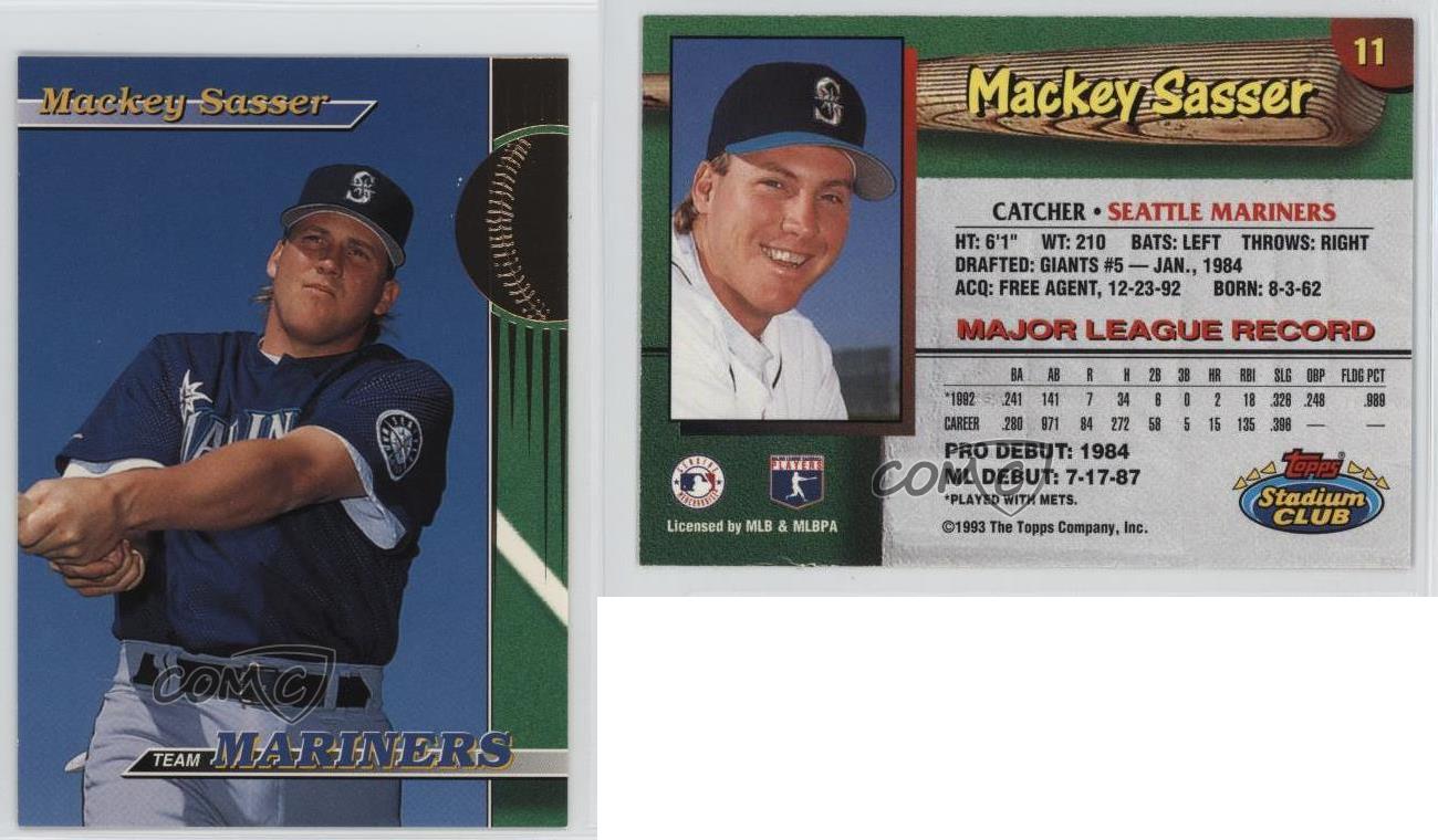 1993 Topps Stadium Club Teams - Seattle Mariners #11 - Mackey Sasser