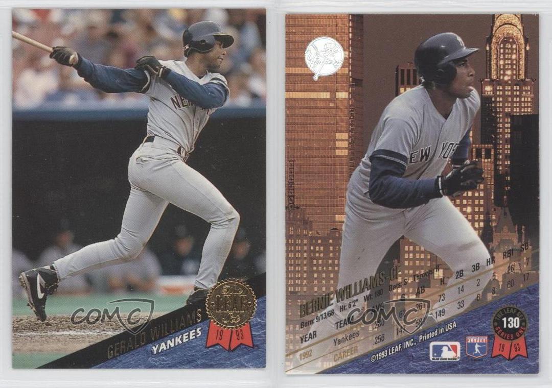 1993 Leaf 130 Bernie Williams New York Yankees Baseball Card eBay
