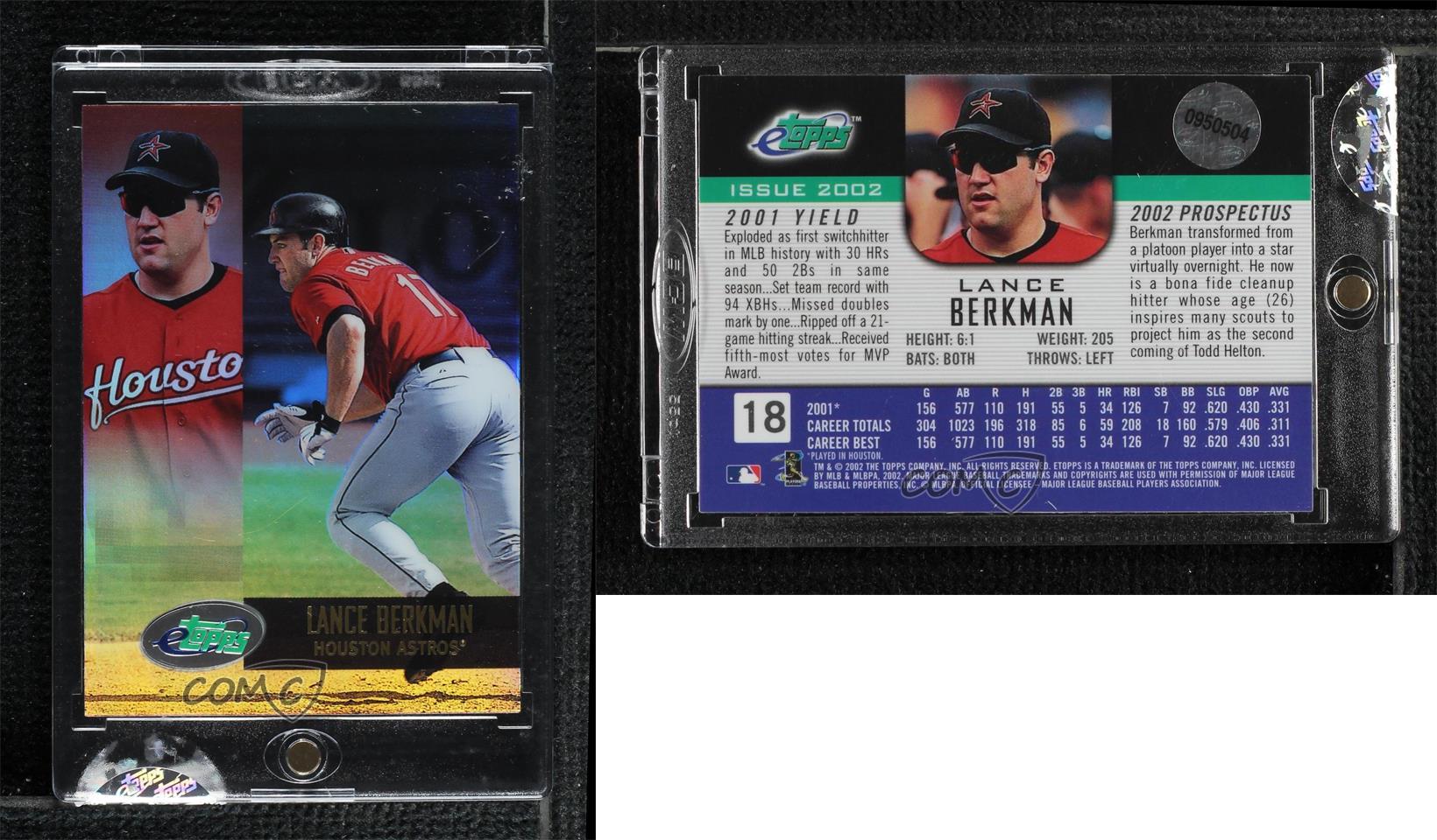 2002 eTopps /5000 Lance Berkman #18 - Picture 4 of 5
