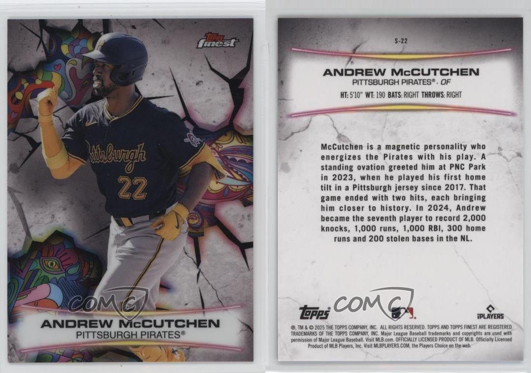 2025 Topps Finest Smashing Through Andrew McCutchen #S-22