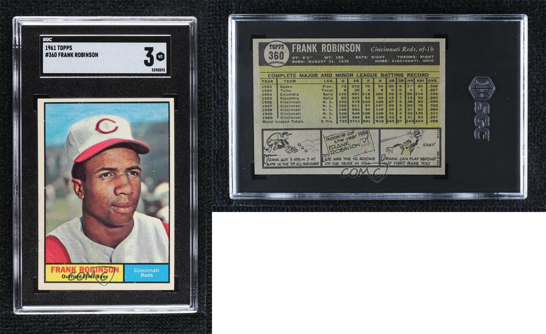 1961 Topps Frank Robinson #360 SGC 3 HOF - Picture 3 of 3