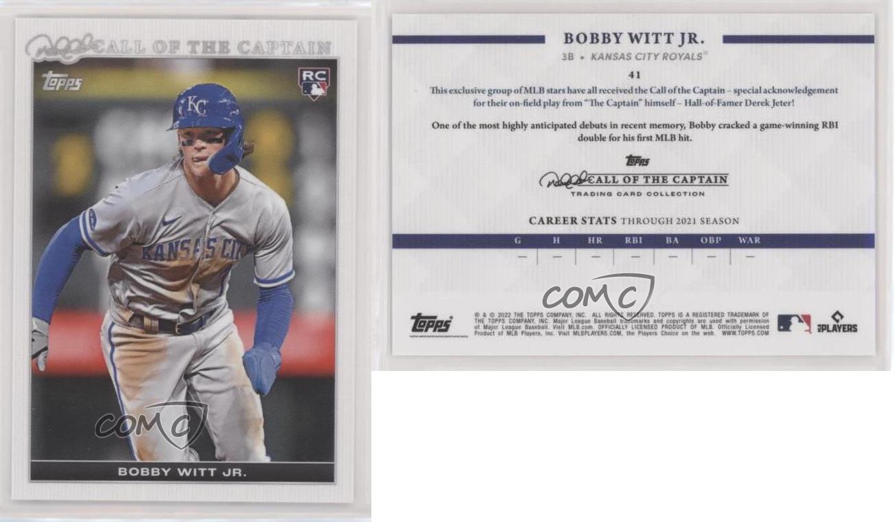 2022 Topps Derek Jeter Call of the Captain Bobby Witt Jr #41 Rookie RC - Bild 3 von 4