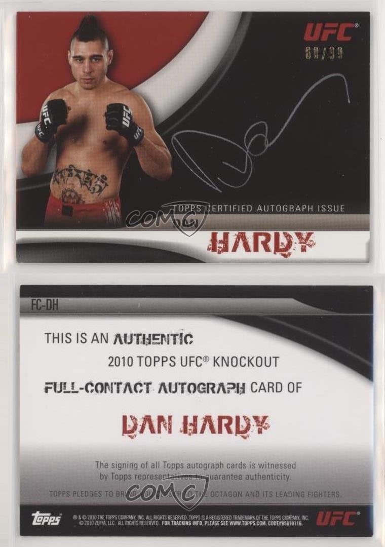 2010 Topps UFC Knockout Full-Contact Auto /99 Dan Hardy #FC-DH Auto - Picture 3 of 3