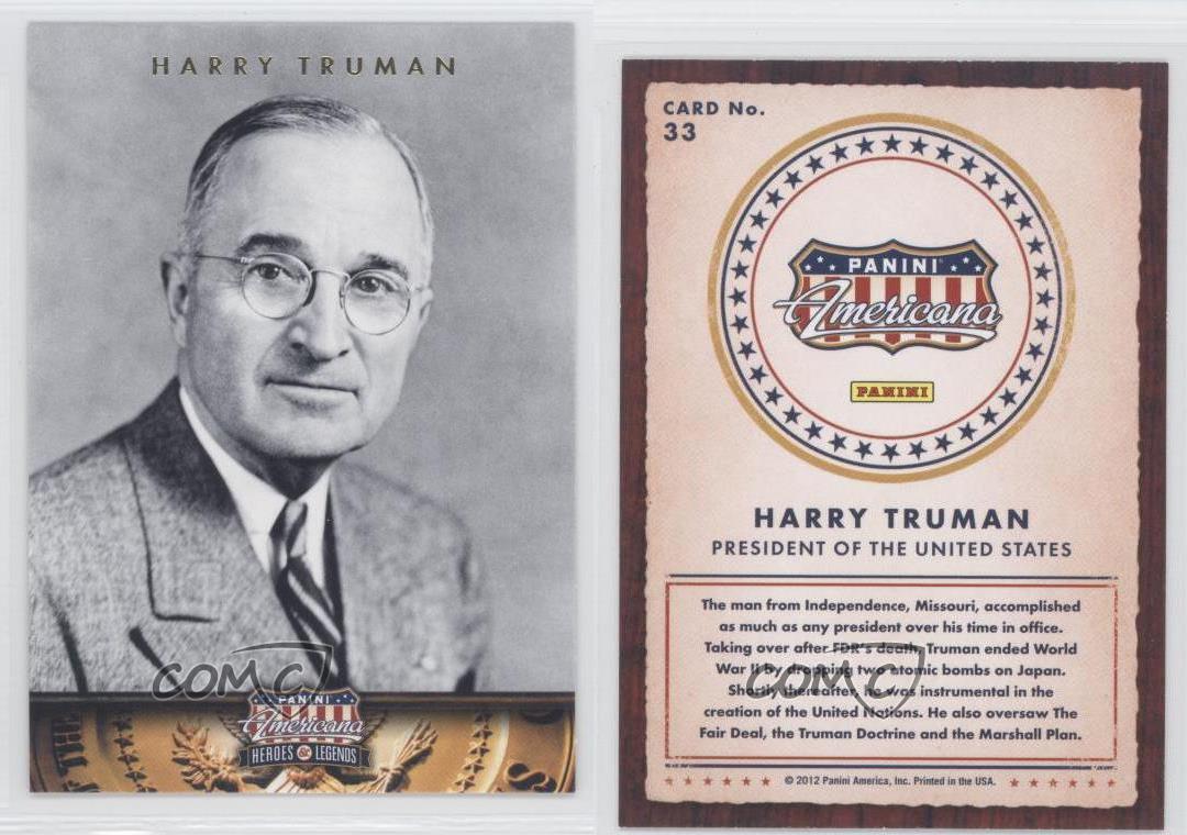 2012 Panini Americana Heroes & Legends Harry Truman 