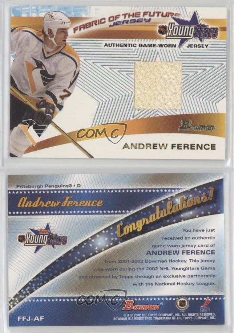 2001-02 Bowman Fabric of the Future ANDREW FERENCE JRSY at