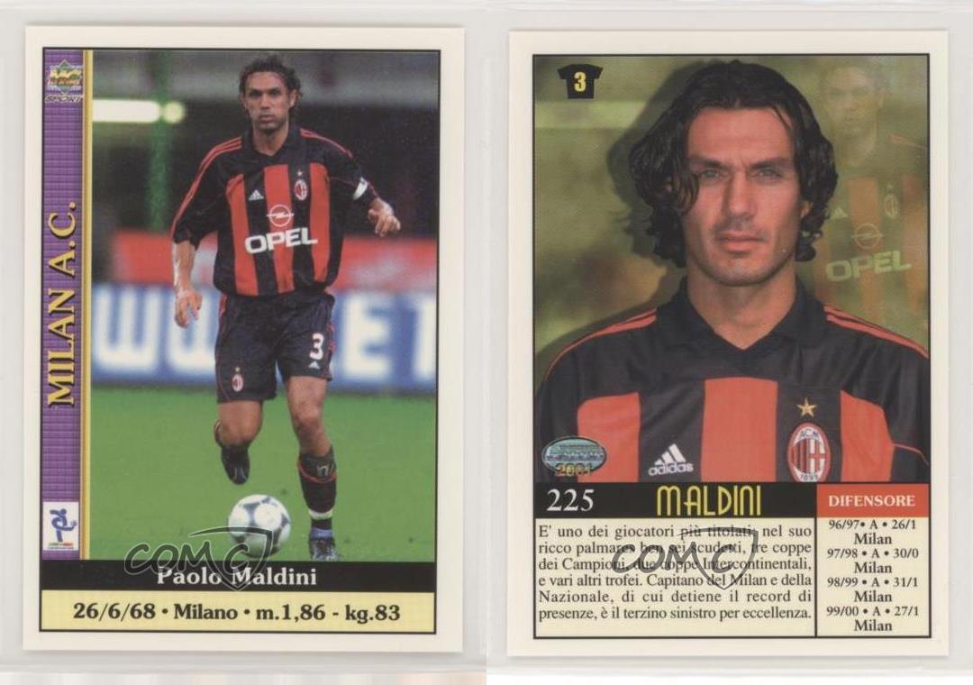 2001 CALCIO CARDS MILAN MALDINI ジャージカード neuroid.uprrp.edu