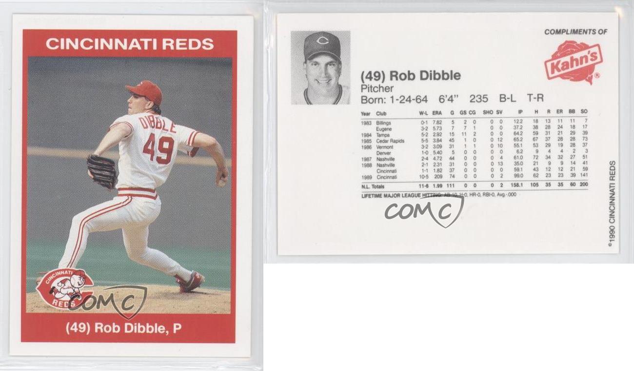 Cincinnati Reds Rob Dibble (49) in action during a game from his