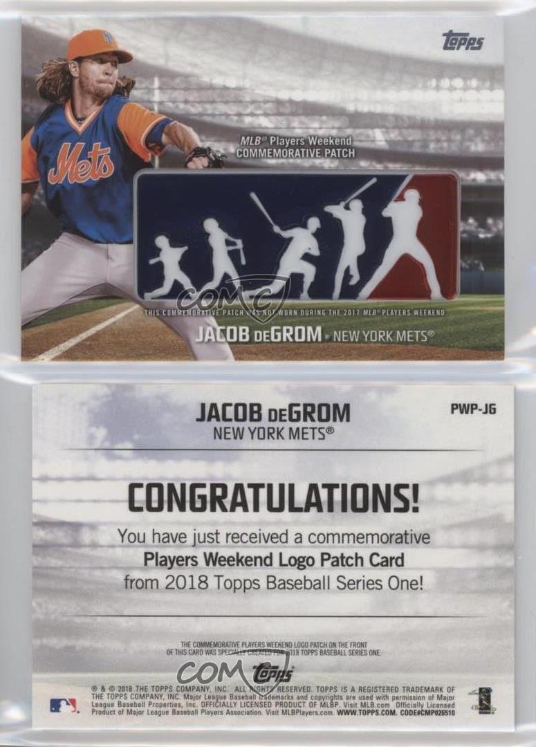 2018 Topps Players Weekend Patch Jacob deGrom PWP JG Patch eBay