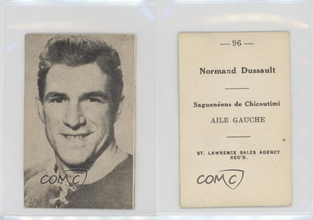 1952-53 St Lawrence Sales QSHL Norm Dussault Normand Dussault #96 - Bild 3 von 3