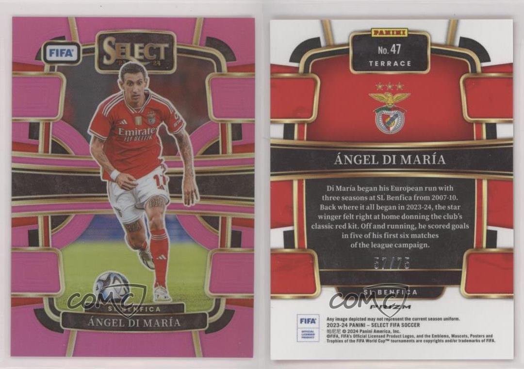 2023-24 Panini Select FIFA - Terrace Angel Di Maria #47 Pink 2023-24 Panini Select FIFA - Terrace Angel Di Maria #47 Pink