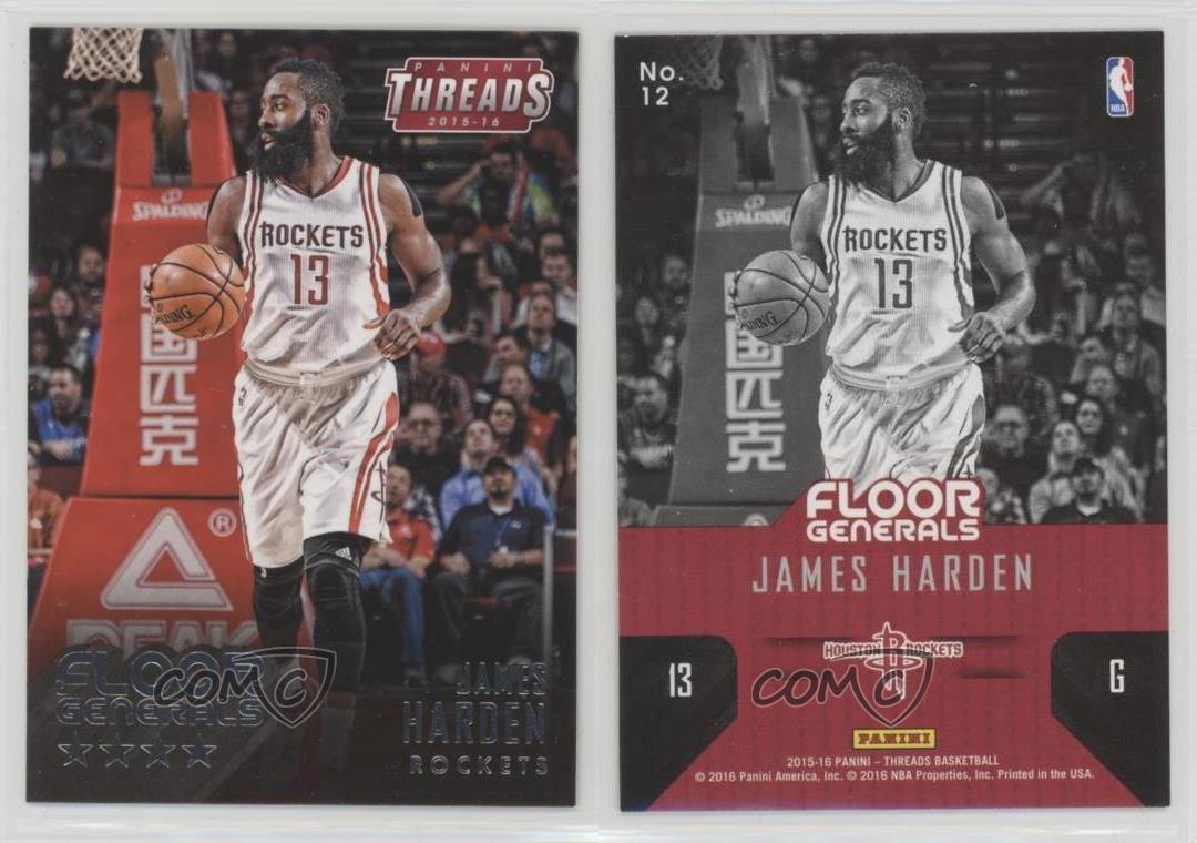 2015-16 Panini Threads Floor Generals James Harden #12 - Picture 3 of 4
