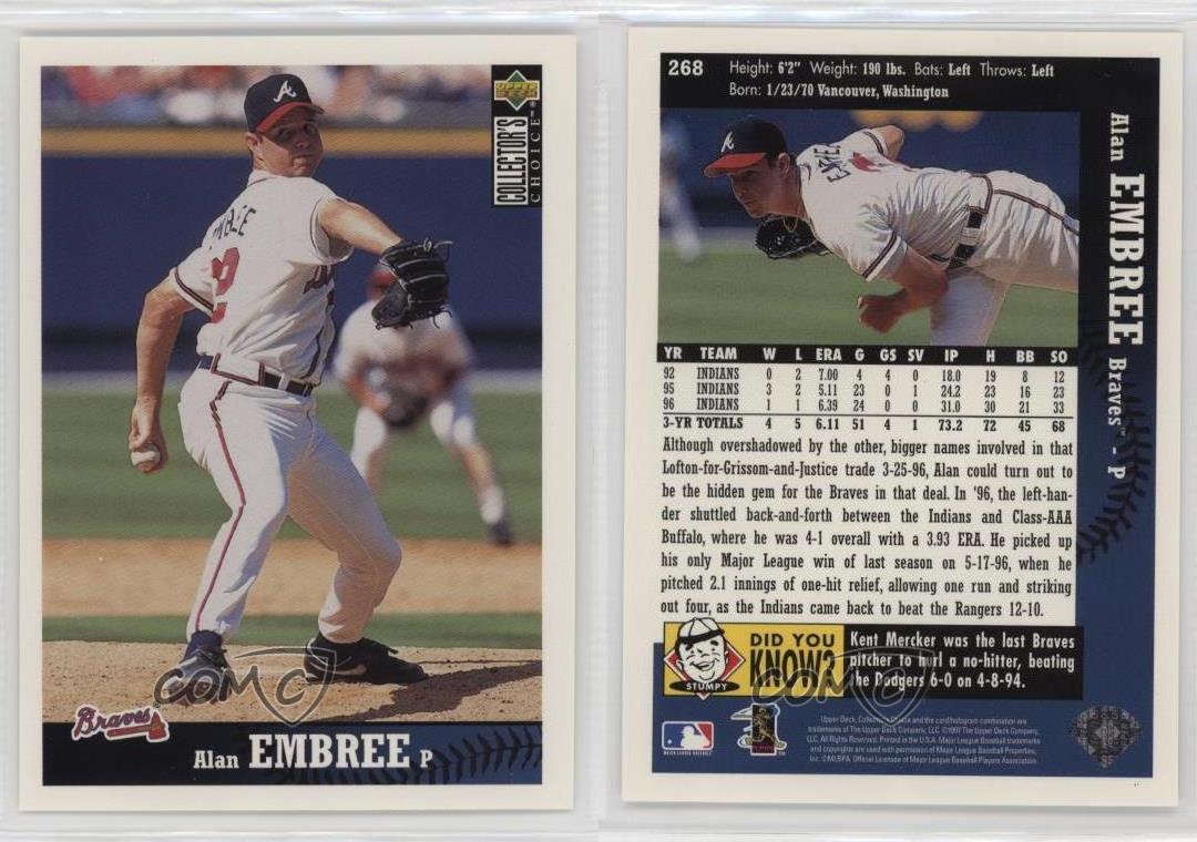 1997 Upper Deck Collectors Choice mode Alan Embree #268