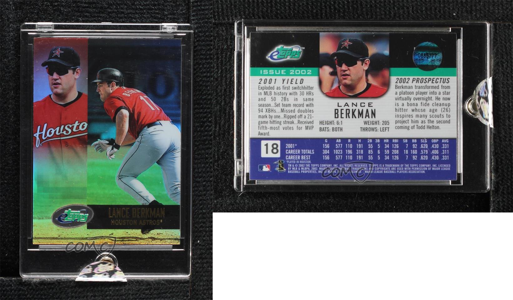 2002 eTopps /5000 Lance Berkman #18 - Picture 5 of 5