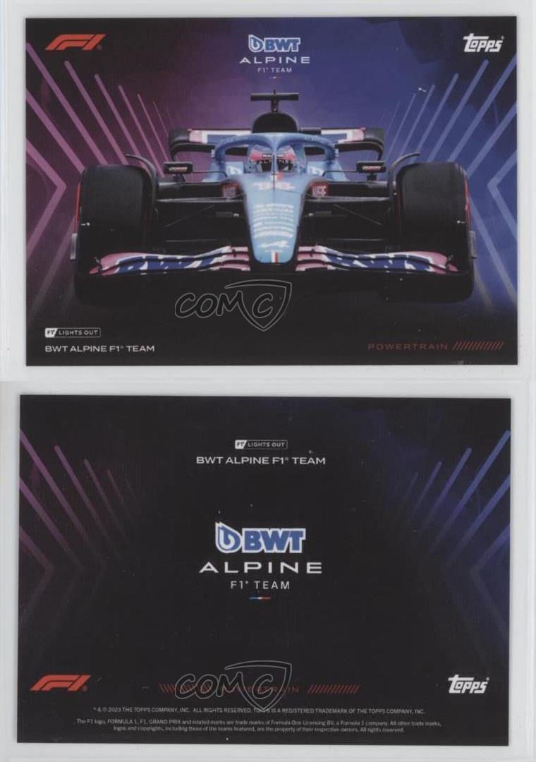 Groupe motopropulseur Topps F1 2022-23 éteint à la demande BWT achats équipe Alpine F1