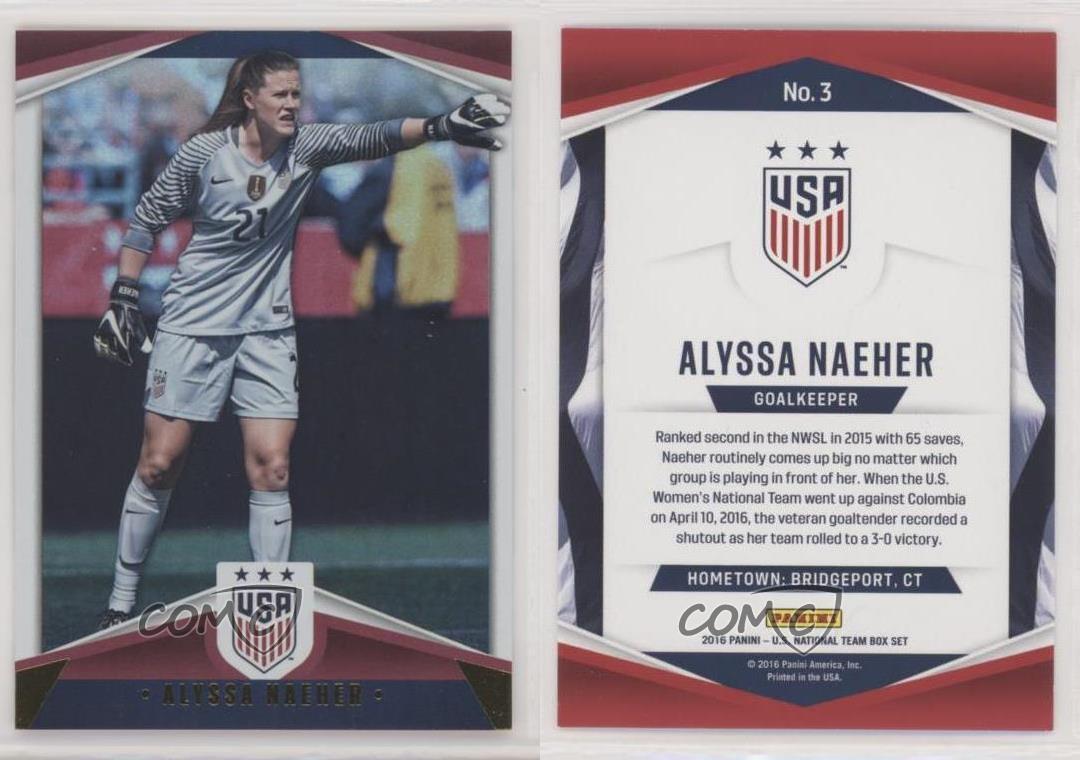 2016 Panini USA Soccer Holo Soccer #3 Alyssa Naeher Official Team USA Trading Card 