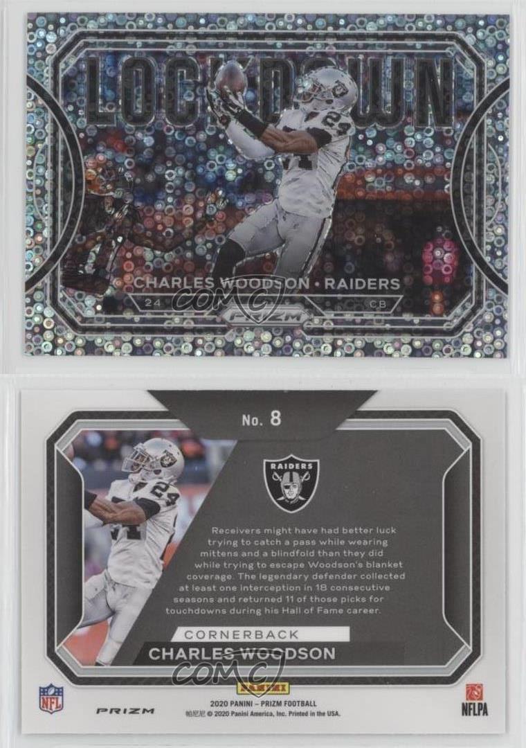2020 Panini Prizm Lockdown No Huddle Prizm Charles Woodson #8 HOF - Bild 3 von 3