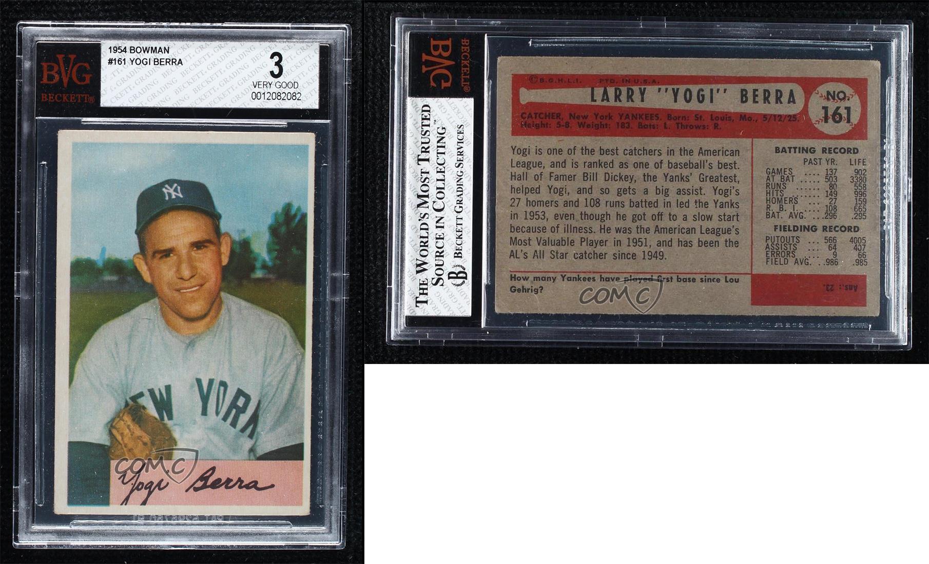 Yogi Berra 1954 Bowman Card #161