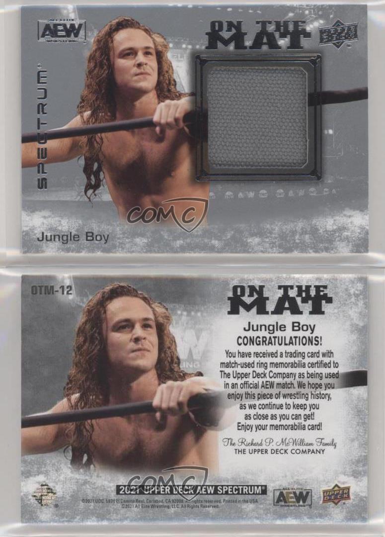 2021 Upper Deck AEW Spectrum On the Mat Relics Jungle Boy Jack Perry Rookie RC