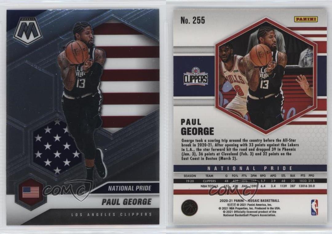 Mosaïque Panini 2020-21 Fierté Nationale Paul George #255 acheter