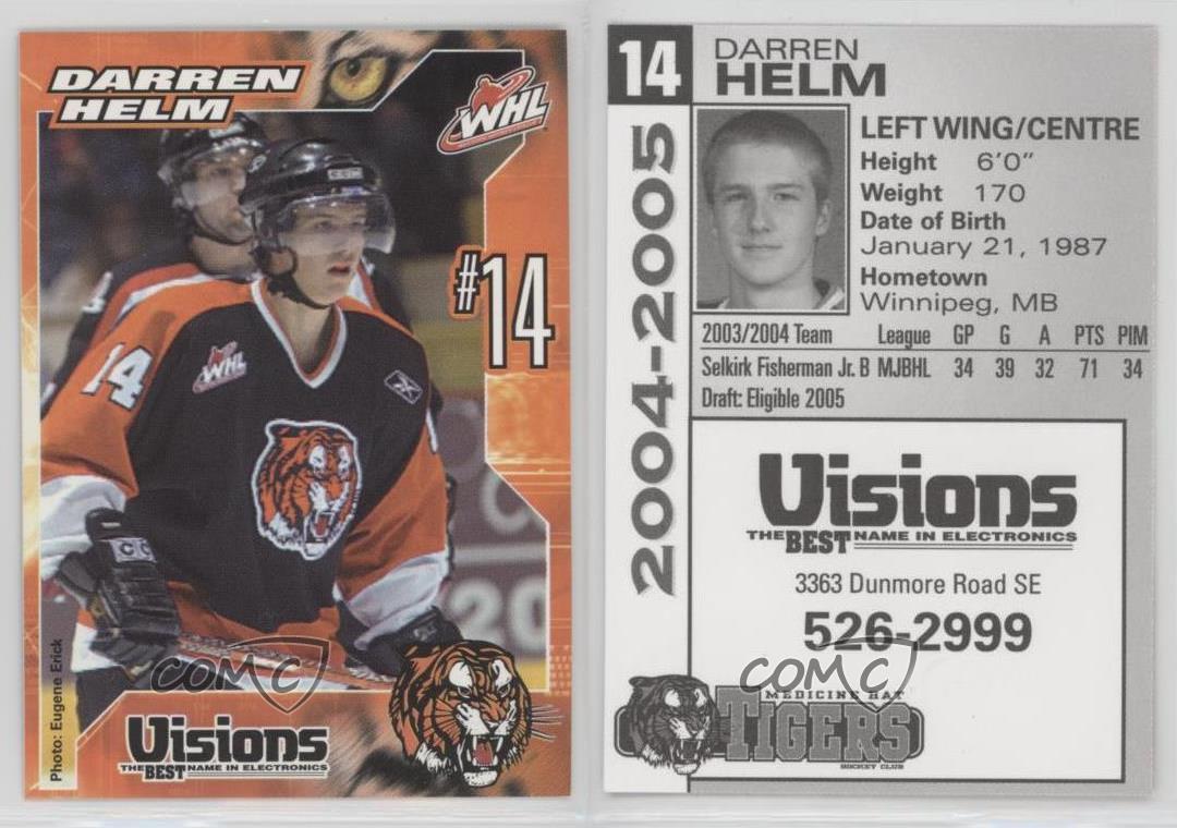2004-05 Medicine Hat Tigers Team Issue Darren Helm | eBay