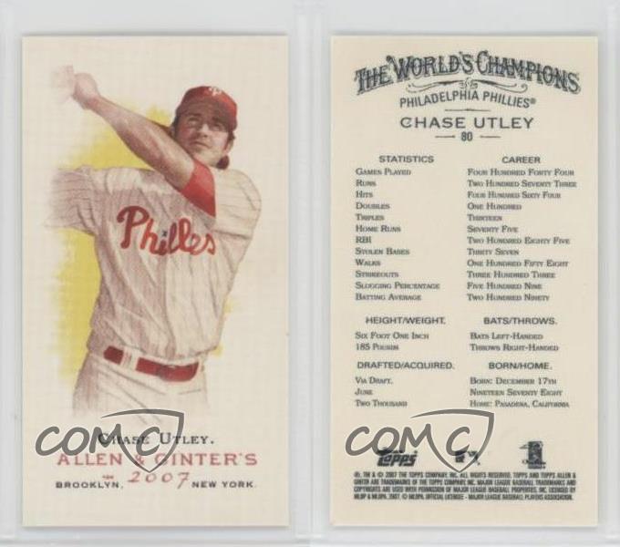  2007 Topps Allen and Ginter #80 Chase Utley