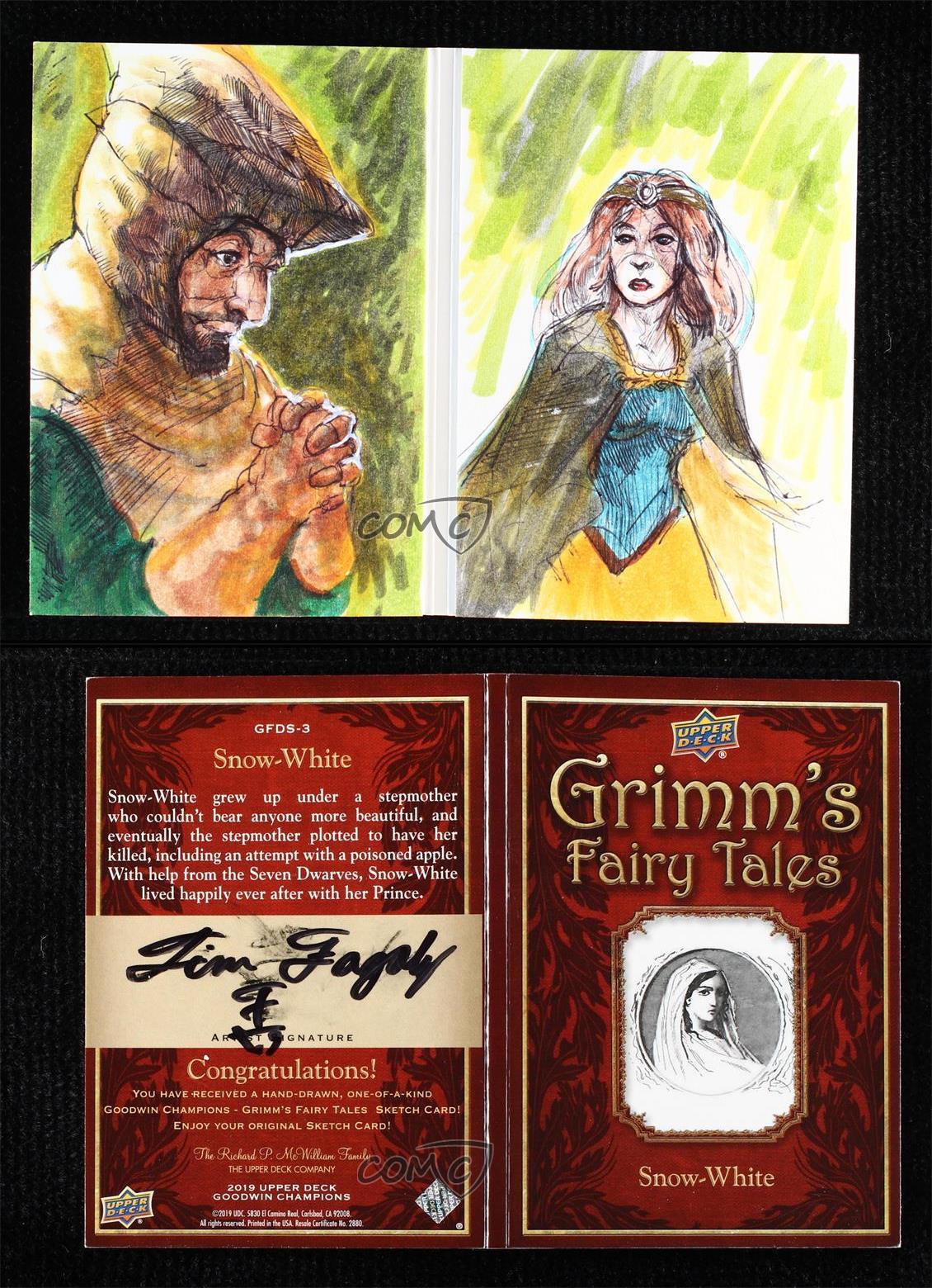 19 Goodwin Champions Grimm S Fairy Tales Dual Sketch Booklets Snow White Auto Ebay
