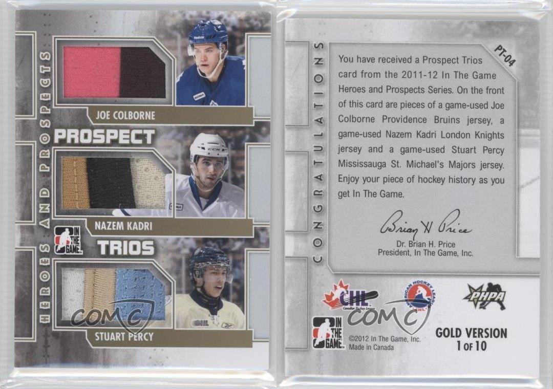 2011 ITG Heroes and Prospects Prospect Trios Gold /10 Joe Colborne Nazem Kadri - Picture 3 of 3