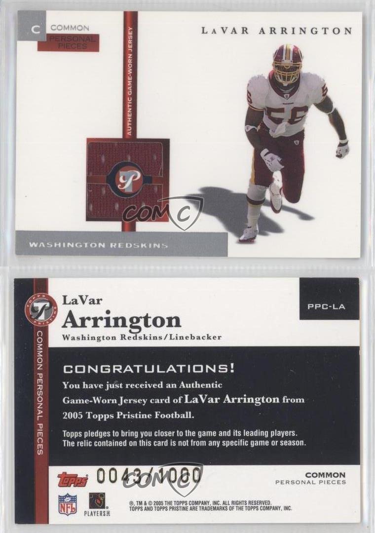 2005 Topps Pristine - Personal Pieces Relics Common #PPC-LA LaVar Arrington /1000 (MEM)