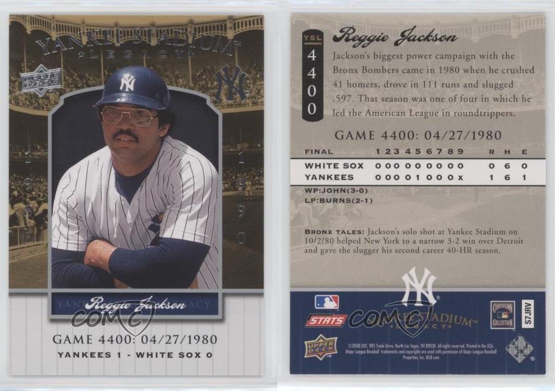 2008 Upper Deck Yankee Stadium Legacy boutiques Reggie Jackson #YSL4400 HOF