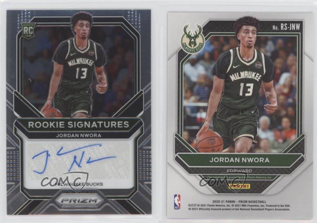 2020-21 Panini Prizm Rookie Signatures Jordan Nwora #RS-JNW Auto RC