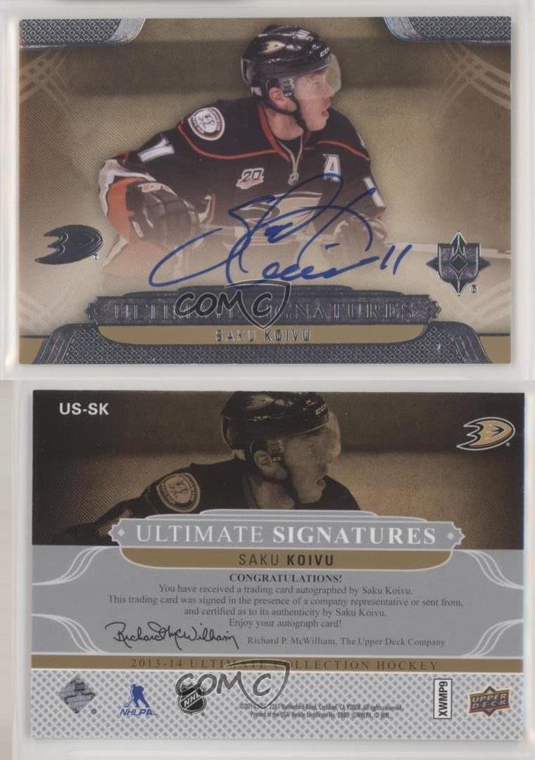 2013-14 Ultimate Collection Ultimate Signatures Saku Koivu #US-SK Auto - Picture 4 of 4