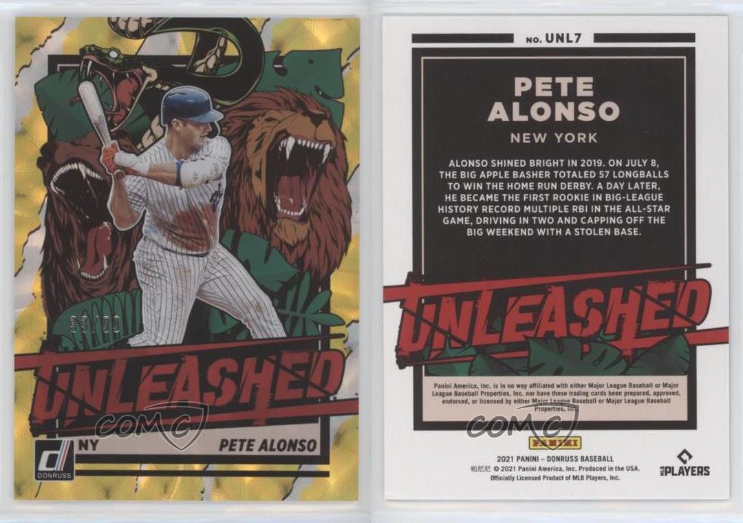 2021 Panini Donruss Unleashed Gold /99 Pete Alonso #UNL7