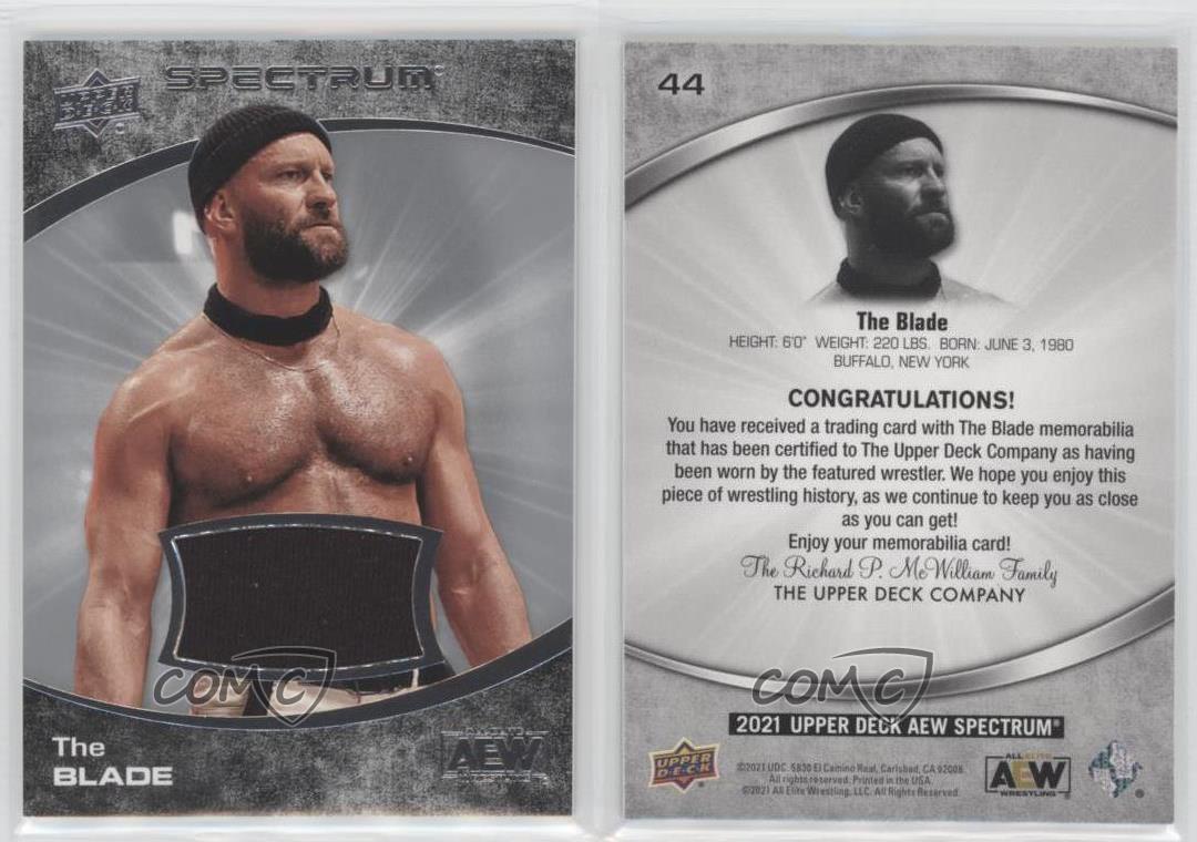 2021 Upper Deck AEW Spectrum Memorabilia The Blade #44 Rookie RC