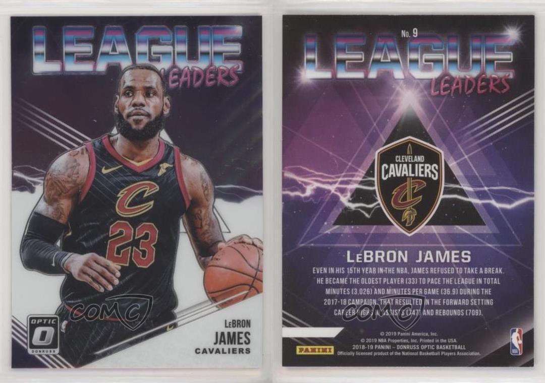 2018-19 Panini Donruss Optic League Leaders LeBron James #9 | eBay