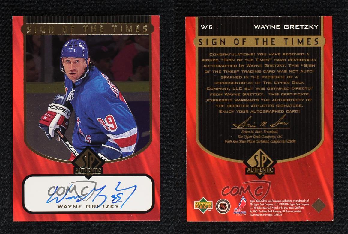 1997 98 SP Authentic Sign of the Times Wayne Gretzky WG Auto HOF