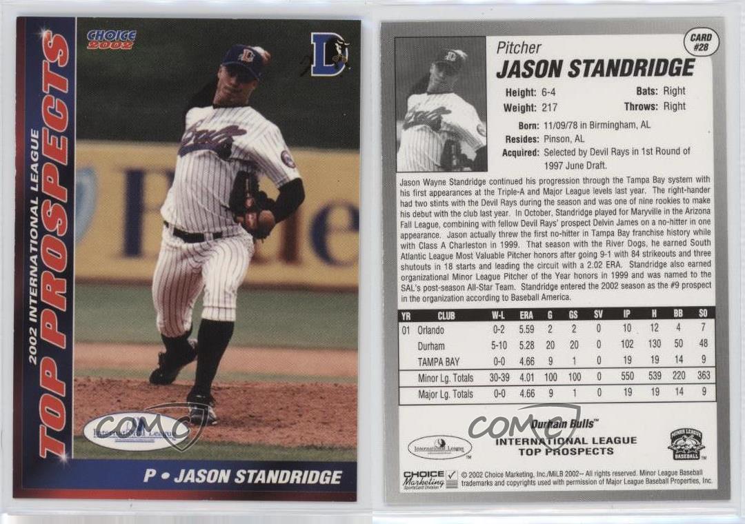 2002 Choice International League Top Prospects Jason Standridge #28 - Picture 3 of 4