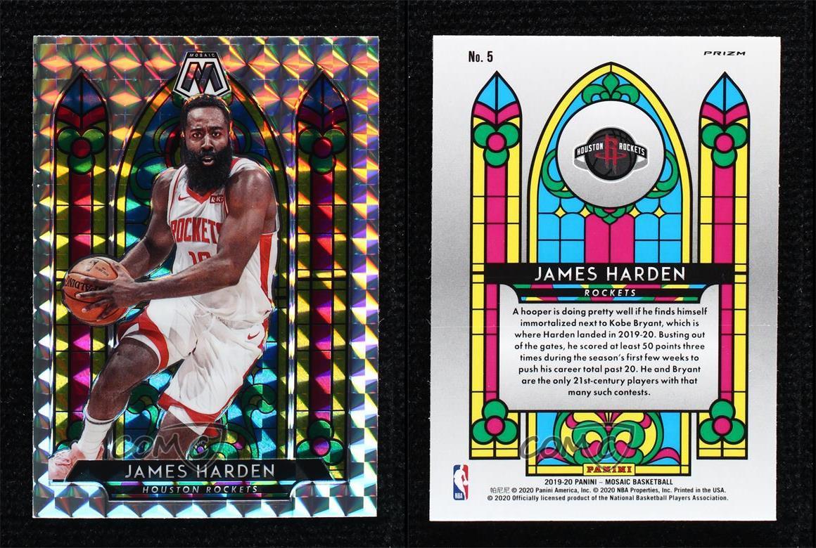 2019-20 Panini Mosaic #296 James Harden Houston Rockets MVP Basketball Card 