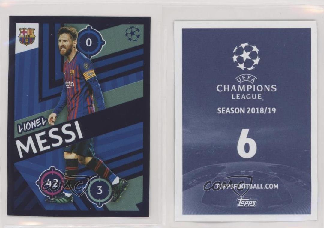 Topps Champions League 18/19 Lionel Messi Sticker 6 