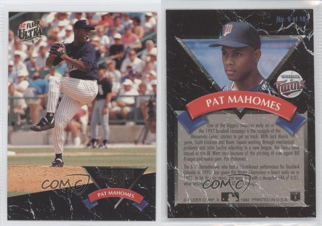1992 Fleer Ultra AllRookie Team 9 Pat Mahomes Minnesota Twins