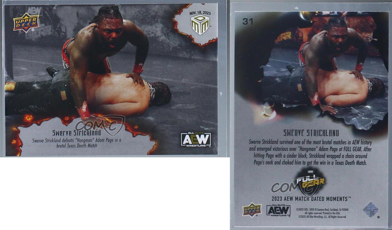 2023 Upper Deck AEW Match Dated Moments Full Gear Silver Moment #31