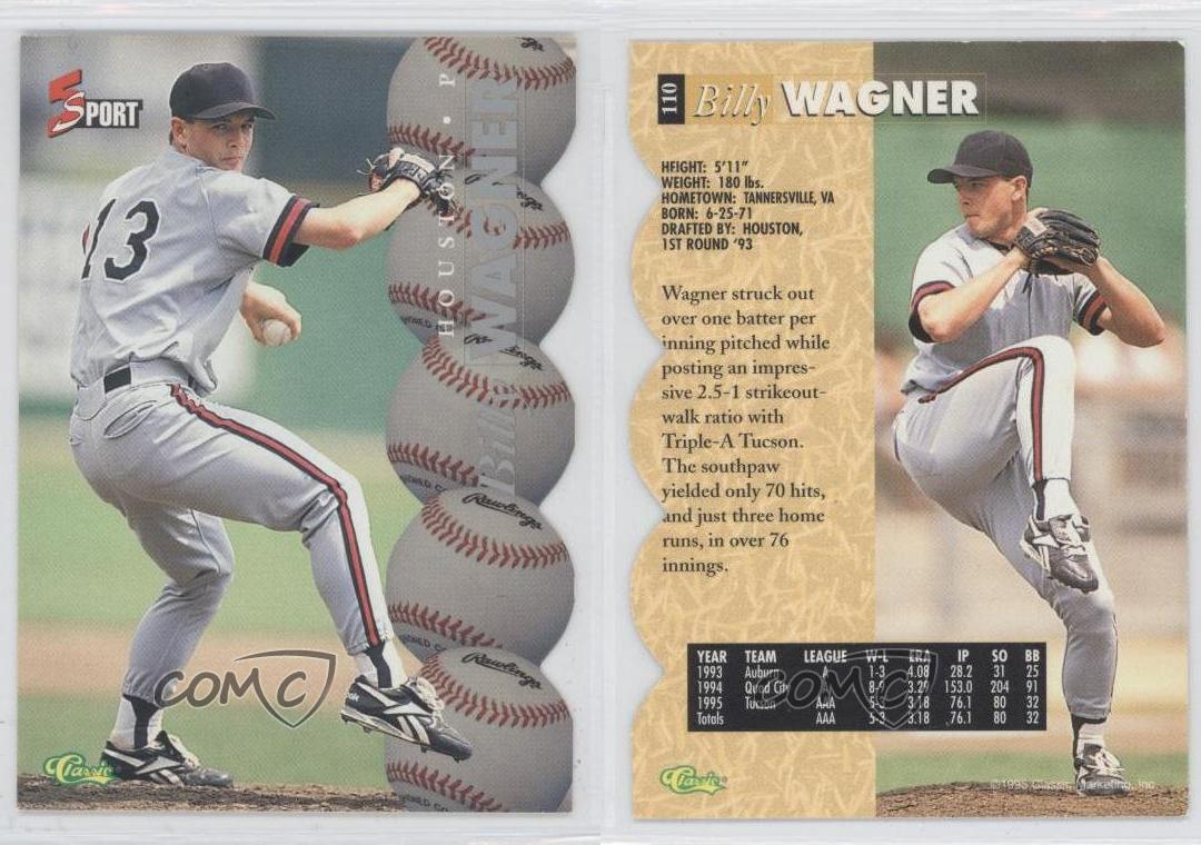 BILLY WAGNER 1995 Classic 5 Sport ROOKIE RC DIE CUT #110 Astros