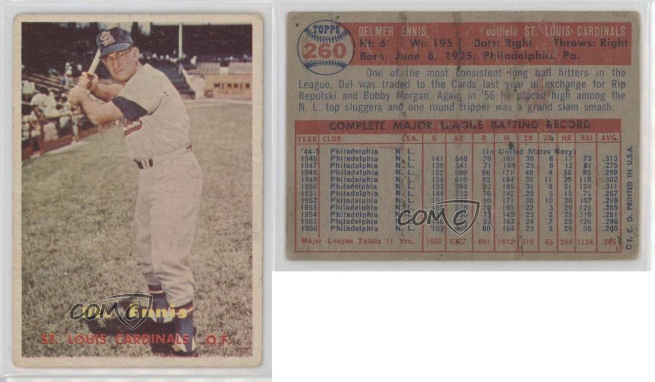 1957 Topps Del Ennis #260