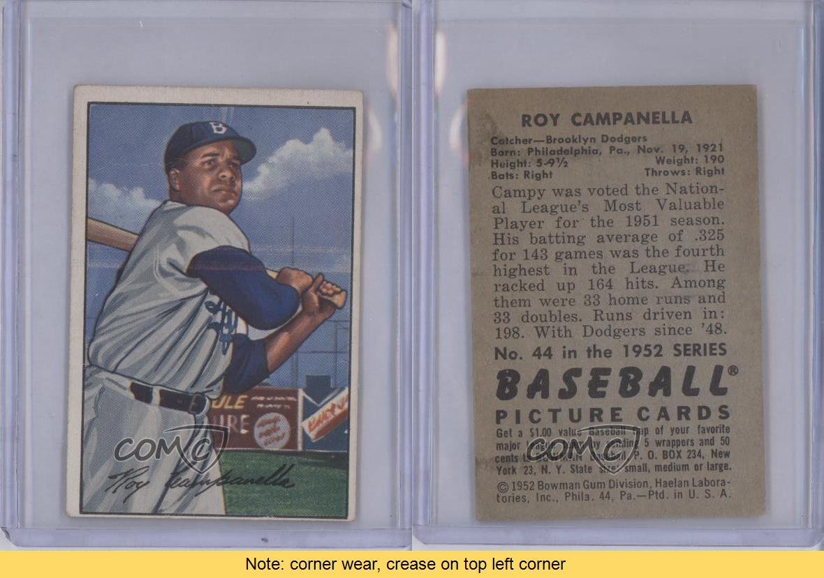1952 Bowman Roy Campanella #44 HOF - Picture 4 of 4