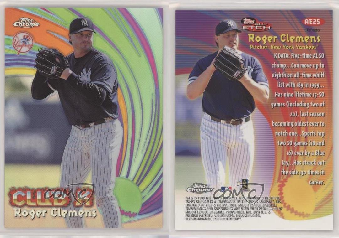 1999 Topps Chrome All-Etch #AE25 Roger Clemens Baseball